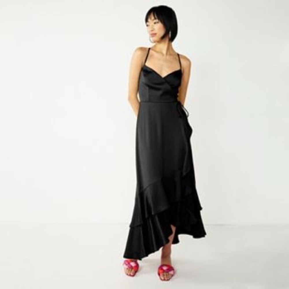 2XL Elegant Black Women's Dress